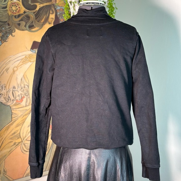 Women’s MARKUS LUPFER Black Crewneck Sweatshirts With Gap Tooth Lip Patch - Picture 5 of 8